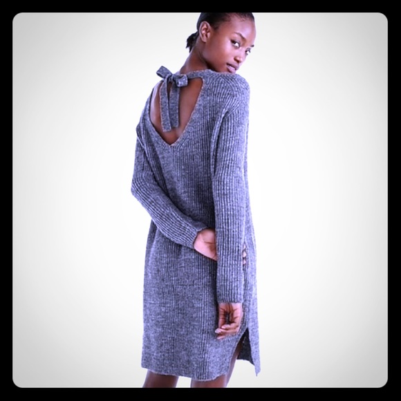 Alpaca sweater dress V back tie J Crew NEW - Picture 5 of 9